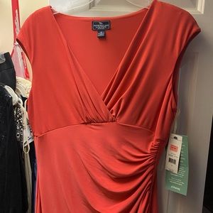 Stretchy coral dress from JC Penney brand new with tags